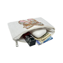 Load image into Gallery viewer, ballerina beaded Coin Purse Pouch, preppy ballerina white Beaded Coin Purse, pink bow Purse, bow Beaded Purse, Summer Coin Purse, Best Friend Gift, Boho bags, Wallets for her, boho gifts, boho pouch, boho accessories, best friend gifts, tween girl gifts, pink bow beaded coin pouch, miscellaneous gifts, best seller, best selling items, ballerina gifts, birthday gifts, preppy beaded wallet, party favors, ballet gifts for her, money pouch, wallets for girls, bohemian wallet, batch gifts, mother’s day gift, bal