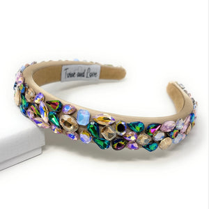 headband for women, beige headband, beige baroque headband, multicolor headband, beige headband, bridal headband, bridal accessories, beige luxurious hairband, luxurious hair band, unique embellished headband, unique headband, statement headband, custom bridal headband, multicolor color hair accessories, embellished headband, gemstone headband, luxury headband, brown bejeweled headband, bling headband, baroque embellished headband, custom headband, jeweled baroque headband, evening hair accessory
