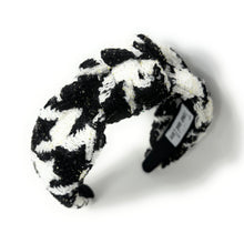 Load image into Gallery viewer, houndstooth Headband, tweed Knotted Headband, houndstooth Knotted Headband, houndstooth tweed Hair Accessories, black white Headband, Best Seller, headbands for women, best selling items, knotted headband, hairbands for women, black white plaid gifts, Plaid knot Headband, winter hair accessories, winter plaid headband, tweed uniform headband, Statement headband, winter headband, winter style knot headband, custom Knotted headband, plaid headband, Winter Plaid knot headband, plaid knot headband, plaid access