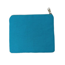 Load image into Gallery viewer, Blue pouch with a zipper on a white background