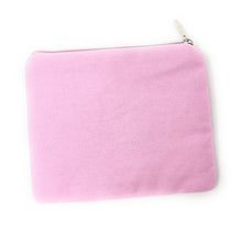 Load image into Gallery viewer, Hand holding a pink beaded coin pouch with pearl bow detail
