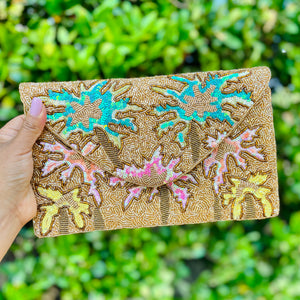 boho beaded clutch purse, seed bead purse, beaded bag, abstract style handbag, beaded bag, neon gold clutch, birthday gift for her, clutch bag, seed bead purse, engagement gift, party clutches, bridal gift, floral purse, gifts to bride, gifts for bride, wedding gift, evening bags, Summer beaded clutch purse, birthday gift for her, summer clutch, seed bead purse, beaded bag, summer bag, boho purse, gold beaded clutch purse, unique bags, best selling items, handmade gifts, handmade bag purse
