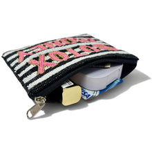 Load image into Gallery viewer, Small pouch with colorful text design on a white background