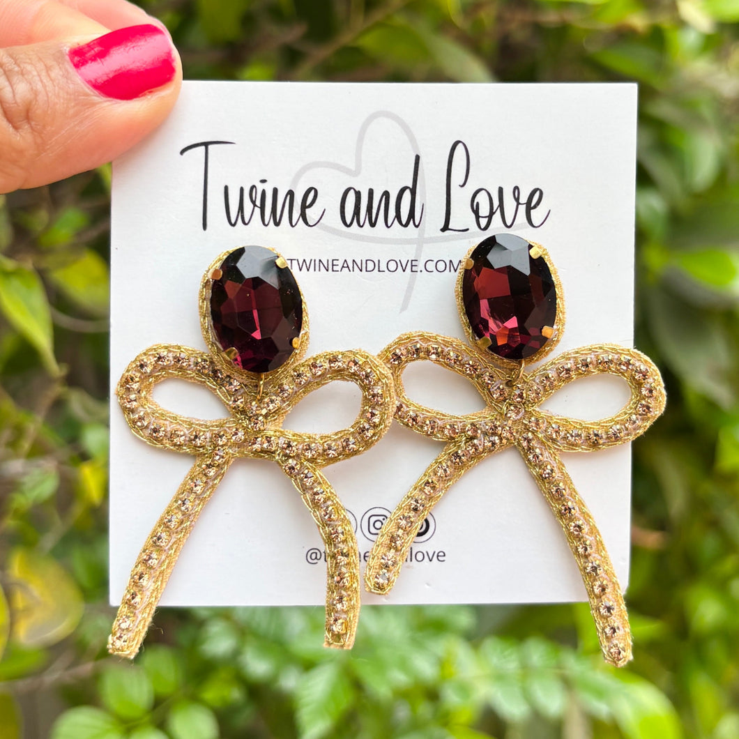 custom beaded Earrings, bow jeweled Earrings, gold Beaded Earrings, bow earrings, summer jeweled earrings, handmade earrings, custom earrings, party accessories, fancy accessories, bow embellished earrings, custom earrings, best friend gifts, birthday gifts, bohemian earrings, luxurious handmade accessories, night jewelry, Fancy earrings, boho earrings, beaded earrings, Fancy jeweled earrings, statement earrings, best selling items, statement earrings, handmade gifts, custom gifts, gold bow