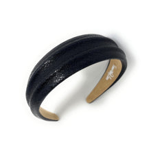 Load image into Gallery viewer, Premium quality black headband with a luxurious texture