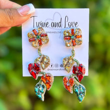 Load image into Gallery viewer, Chili beaded Earrings, autumn Earrings, Chili Earrings, Fall Earrings, earrings for Thanksgiving, Thanksgiving earrings, Autumn beaded earrings, Unique earrings, Chili pepper earrings, unique handmade jewelry, statement earrings, Brown earrings, Fall beaded earrings, Autumn jewelry, Holiday earrings, Chile Serrano earrings, custom designs, chili lover earrings, dangling earrings, unique earrings, Thanksgiving accessories, Autumn accessories, Autumn brown earrings, Fall accessories, best selling fall earring