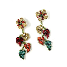 Load image into Gallery viewer, Chili beaded Earrings, autumn Earrings, Chili Earrings, Fall Earrings, earrings for Thanksgiving, Thanksgiving earrings, Autumn beaded earrings, Unique earrings, Chili pepper earrings, unique handmade jewelry, statement earrings, Brown earrings, Fall beaded earrings, Autumn jewelry, Holiday earrings, Chile Serrano earrings, custom designs, chili lover earrings, dangling earrings, unique earrings, Thanksgiving accessories, Autumn accessories, Autumn brown earrings, Fall accessories, best selling fall earring