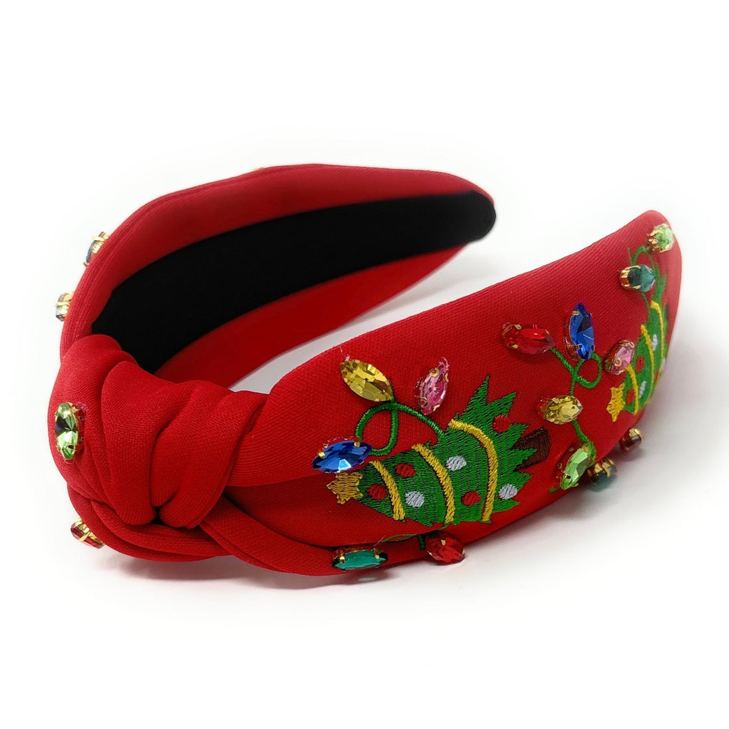 Christmas Jeweled Headband, Christmas Knotted Headband, red Knotted Headband, Christmas Hair Accessories, Red Headband, Best Seller, headbands for women, best selling items, knotted headband, hairbands for women, Christmas gifts, Christmas knot Headband, Red hair accessories, Christmas headband, holiday headband, Statement headband, Red Headband gifts, embellished knot headband, jeweled knot headband, Red Embellished headband, Christmas embellished headband, Christmas lights, Holiday lights headband