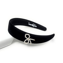 Load image into Gallery viewer, Luxury Velvet Headband with Pearl Bow Accent