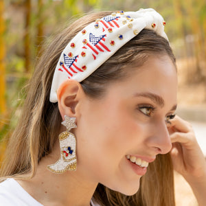 Bachelorette earrings, bride to be gifts, fourth of july earrings, Fourth of July gifts, USA Fourth of July earrings, cowgirl boots earrings, Texas love, cowgirl beaded accessories, cowgirl accessories, cowgirl earrings, bachelorette gifts, bachelorette beaded earrings, bachelorette party favors, bridal shower party favors, bachelorette gifts for her, bride to be gifts, country girl gifts, country girl earrings, cowgirl boots earrings, Yeehaw accessories, custom earrings, trendy earrings, Texas boots earrin