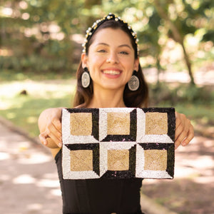 black white beaded clutch purse, white black bead purse, beaded bag, boho handbag, beaded bag, black white seed bead clutch, birthday gift for her, clutch bag, seed bead purse, engagement gift, party clutches, black white purse, gifts to bride, wedding gift, evening bags, elegant beaded clutch purse, birthday gift for her, summer clutch, unique clutch purse, beaded bag, Autumn bag, black boho purse, beaded clutch purse, unique bags, best selling items, handmade gifts, handmade bag purse, evening purse bag