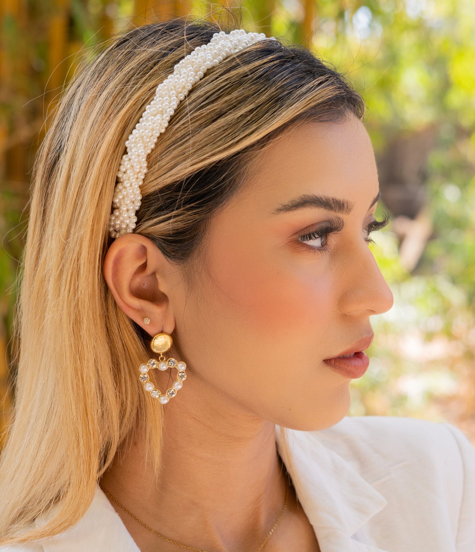Twine and Love | Pearl Wedding Headband | Bridal Hair  display picture 3