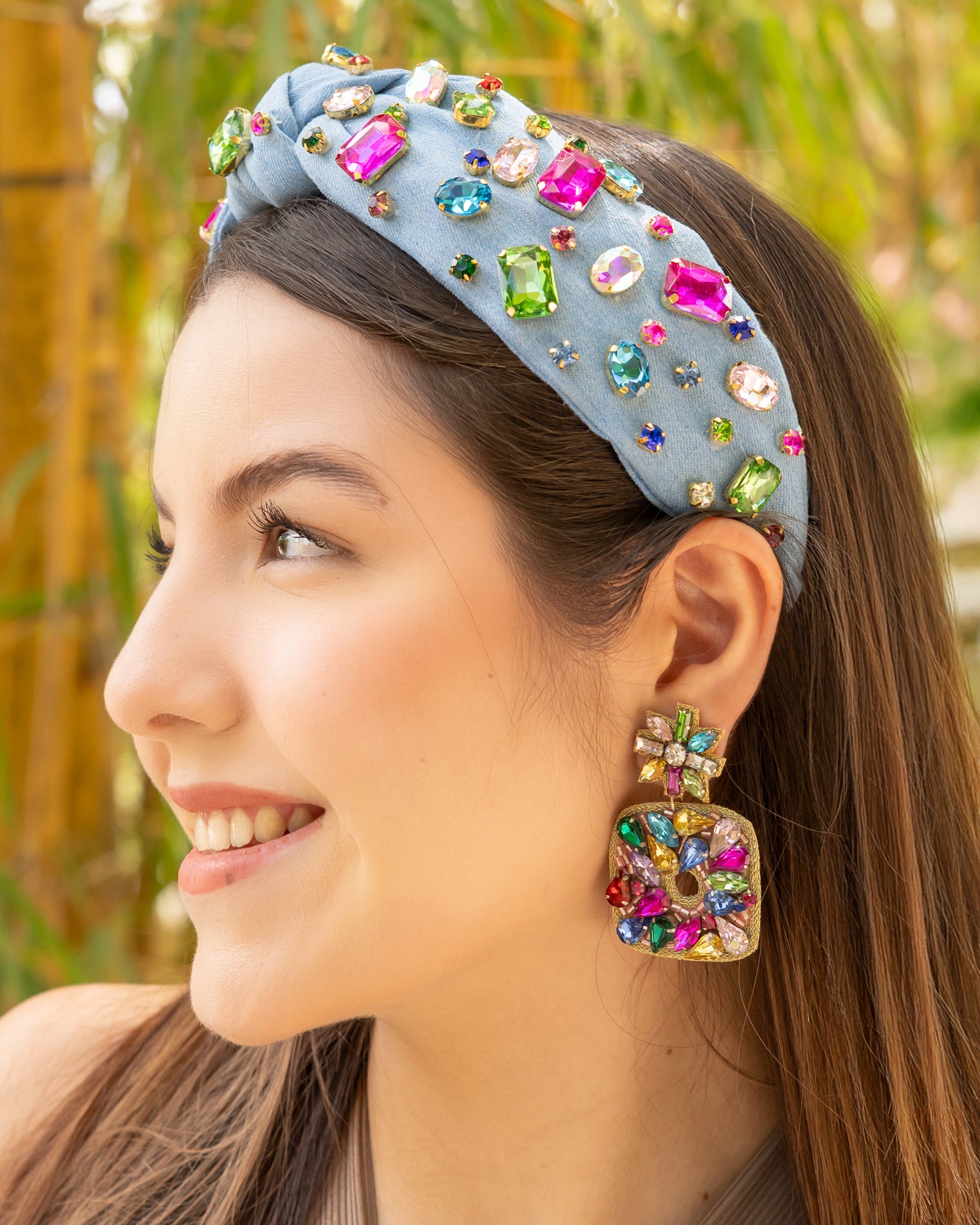 Beautiful jewel embellished headband Sorrento CZ Crystal Embellished Bridal Headband main image 4