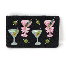 Load image into Gallery viewer, Martini Beaded Clutch Bag | Cocktail Statement Evening Purse