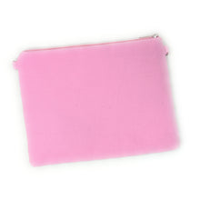 Load image into Gallery viewer, Beaded pink pouch with oversized bow motif and textured hand-beaded surface.