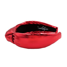 Load image into Gallery viewer, Satin Red Twist Headband | Padded Glam Hairband
