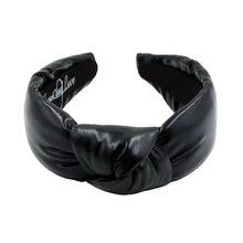 Load image into Gallery viewer, Chic black hairband with padded shape and subtle shine