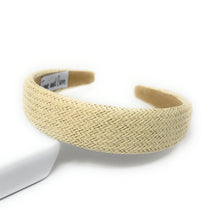 Load image into Gallery viewer, Light ivory woven raffia wide headband with textured finish