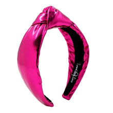 Load image into Gallery viewer, Hot Pink Knot Headband | Glossy Statement Hairband