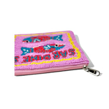 Load image into Gallery viewer, Mediterranean style sardines coin purse with whimsical seafood design