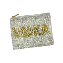 Load image into Gallery viewer, Stylish hand beaded vodka coin purse, ideal as a gift for cocktail lovers and girls' nights out.

