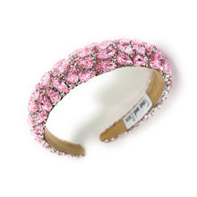 Load image into Gallery viewer, Pink crystal statement headband with shimmering embellishments