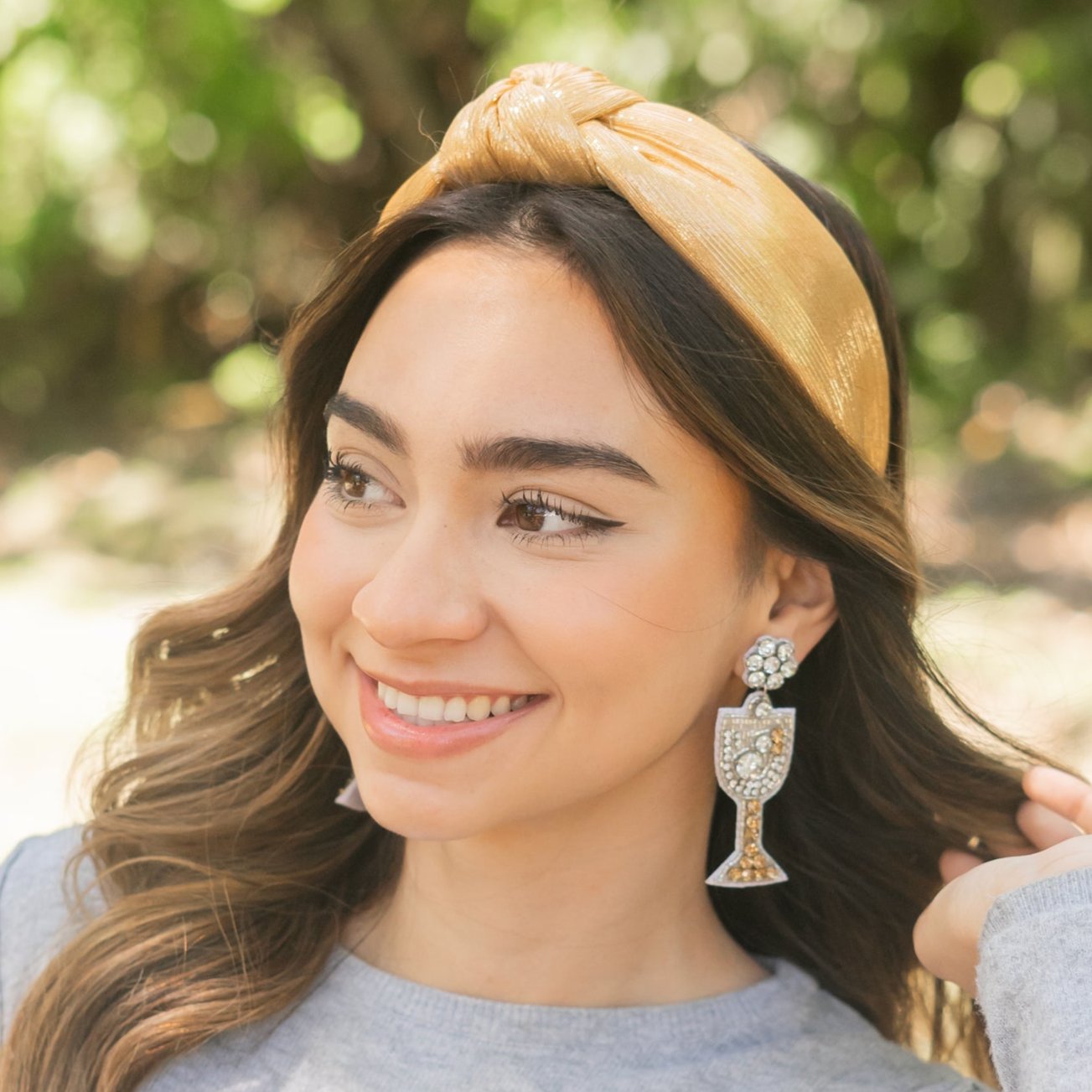 Twine and Love | Metallic Knotted Headband | Solid Color  display picture 1