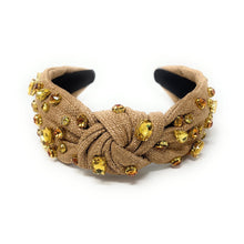 Load image into Gallery viewer, Golden accented headband perfect for special occasions