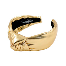 Load image into Gallery viewer, Gold Knot Headband | Shiny Statement Hairband