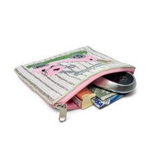 Load image into Gallery viewer, Golf lover gift featuring a pink golf cart, gold golf clubs, and intricate beadwork.