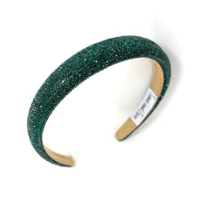 Load image into Gallery viewer, Green glittery headband on a white background