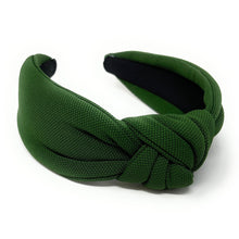 Load image into Gallery viewer, green Headband, birthday Knotted Headband, dark green Knot Headband, green Hair Accessories, green knot Headband, Best Seller, St Patricks headband, best selling items, solid color knotted headband, hairbands for women, Christmas gifts, Solid color knot Headband, Solid color hair accessories, green headband, solid green headband, Statement headband, green knotted headband, Holiday knot headband, top knot solid hairband, New Years headband, Christmas headband, Solid color headband, St Patricks Day 
