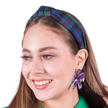 Load image into Gallery viewer, HOLIDAY Knotted Headband, Plaid Knot Headband, Plaid Print Headbands for Women, Tartan Plaid Knotted Headband, Holiday Hair Accessories,Christmas Headband, Holiday Headbands, Plaid Knot Headband, Plaid Print Headbands for Women and Girls, Plaid Knotted Headband, headband for woman, fashion headbands, womens headband, headbands for women, stylish headbands, top knot headband, top knotted headband, knotted headband, red top knotted headband, best selling items, Holiday Lane Plaid headband