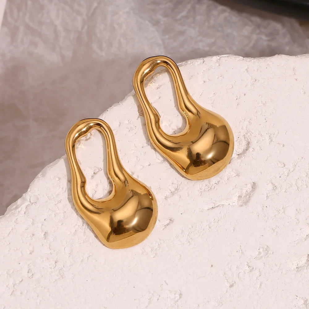 Melting Style Drop Earrings