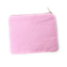 Load image into Gallery viewer, Pink statement coin pouch with hand beaded stripes and “Wine Money” embroidered text.