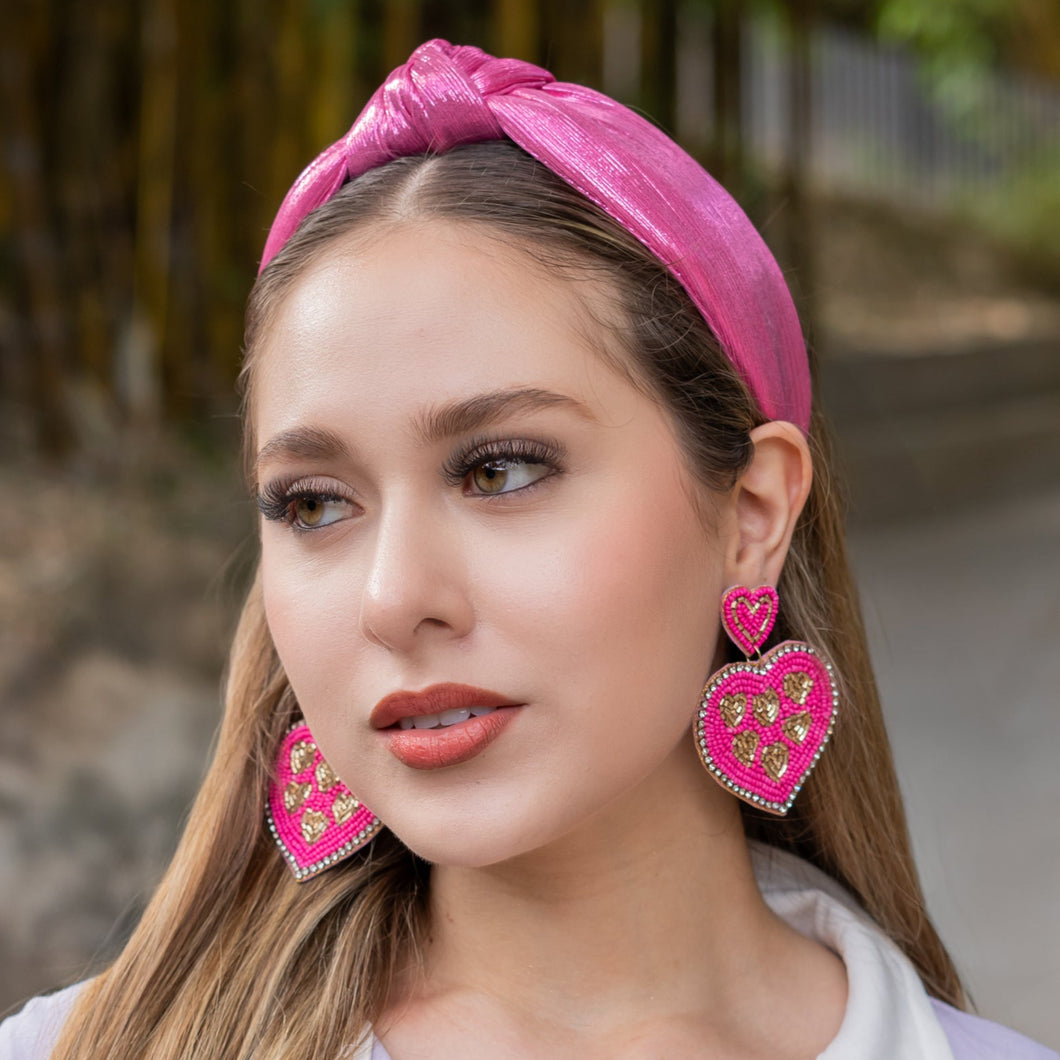  Hearts Beaded Earrings, hot Pink Heart Earrings, Valentines Day Earrings, Valentines Beaded Earrings, Seed Bead, Valentines Heart earrings, Pink earrings, pink beaded earrings, Love beaded earrings, valentines beaded earrings, Hearts earrings, fuchsia hearts earrings, holiday gifts, tween girls accessories, Valentine’s day accessories, Best friend gifts, Best selling items, Heart accessories, boho earrings, custom earrings, unique earrings, unique gifts, handmade gifts, Pink Heart earrings