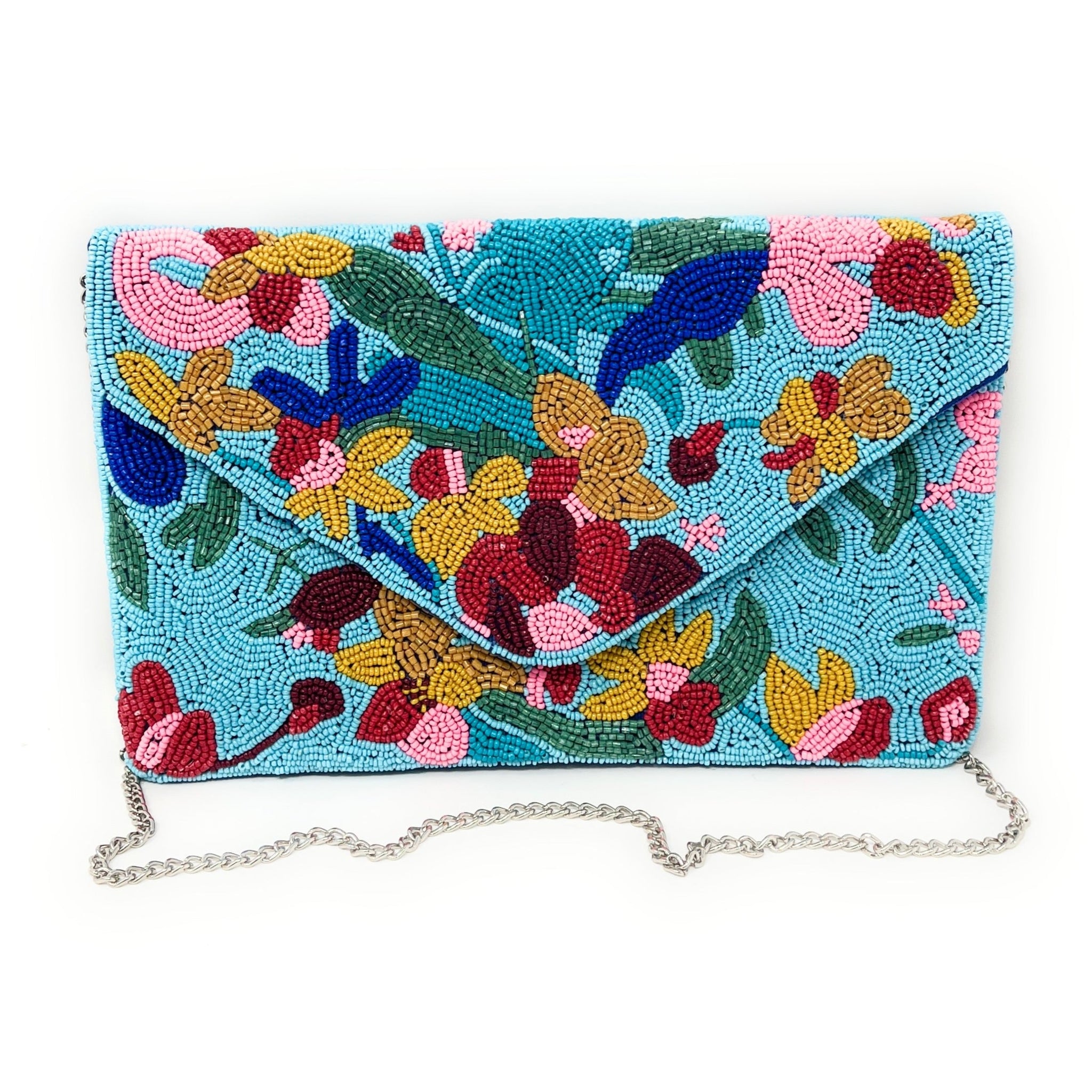 Hand Embroidered Embroidery Clutch Purse - Thecraftroot