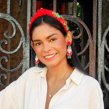 Load image into Gallery viewer, Christmas Lights Jeweled Knot Headband