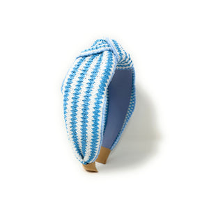 Sky Blue Raffia Knot Headband