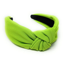 Load image into Gallery viewer, summer Headband, neon Knotted Headband, green color Knot Headband, neon Hair Accessories, neon green knot Headband, Best Seller, headbands for women, best selling items, neon green knotted headband, hairbands for women, turquoise color Headband, Solid color hair accessories, summer headband, solid color knotted headband, Statement headband, Summer knot headband, green neon knot headband, solid hairband, solid color headband, custom headband, Handmade gifts, best selling items, Summer accessories