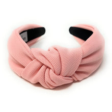 Load image into Gallery viewer, summer Headband, spring Knotted Headband, peach color Knot Headband, blush pink Hair Accessories, blush knot Headband, Best Seller, headbands for women, best selling items, Blushing peach knotted headband, hairbands for women, mint Headband, Solid color hair accessories, Spring headband, solid color knotted headband, Statement headband, Spring Summer headband, Easter knot headband, solid hairband, solid color headband, Easter headband, peach fuzz headband