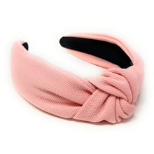 Load image into Gallery viewer, summer Headband, spring Knotted Headband, peach color Knot Headband, blush pink Hair Accessories, blush knot Headband, Best Seller, headbands for women, best selling items, Blushing peach knotted headband, hairbands for women, mint Headband, Solid color hair accessories, Spring headband, solid color knotted headband, Statement headband, Spring Summer headband, Easter knot headband, solid hairband, solid color headband, Easter headband