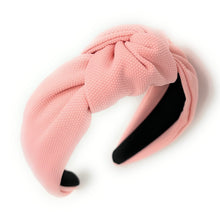 Load image into Gallery viewer, summer Headband, spring Knotted Headband, peach color Knot Headband, blush pink Hair Accessories, blush knot Headband, Best Seller, headbands for women, best selling items, Blushing peach knotted headband, hairbands for women, mint Headband, Solid color hair accessories, Spring headband, solid color knotted headband, Statement headband, Spring Summer headband, Easter knot headband, solid hairband, solid color headband, Easter headband, peach fuzz color