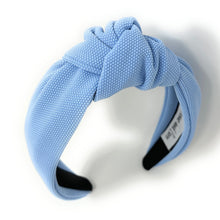 Load image into Gallery viewer, summer Headband, spring Knotted Headband, blue Knot Headband, blue Hair Accessories, light blue knot Headband, Best Seller, headbands for women, best selling items, blue knotted headband, hairbands for women, mint Headband, Solid color hair accessories, Spring headband, solid color knotted headband, Statement headband, Spring Summer headband, Easter knot headband, solid hairband, solid color headband, Easter headband