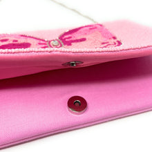 Load image into Gallery viewer, pink beaded clutch purse, pink bead purse, beaded bag, bow handbag, beaded bag, bow seed bead clutch, birthday gift for her, clutch bag, seed bead purse, engagement gift, party clutches, pink purse, gifts to bride, wedding gift, evening bags, cancer awareness beaded clutch purse, birthday gift for her, summer clutch, pink bow clutch purse, beaded bag, summer bag, boho purse, bow beaded clutch purse, unique bags, best selling items, handmade gifts, handmade bag purse, pink bow purse, custom purse