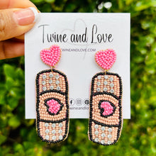 Load image into Gallery viewer, custom beaded Earrings, RN Earrings, jeweled Beaded Earrings, unique earrings, nurse earrings, handmade earrings, custom earrings, bejeweled accessories, nurse jewelry accessories, embellished earrings, custom earrings, nurse gifts, birthday gifts, bandage earrings, luxurious handmade accessories, party earrings, Fancy earrings, boho earrings, rhinestone earrings, embellished earrings, Fancy jeweled earrings, party earrings, statement earrings, best selling items, gifts for a nurse