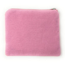 Load image into Gallery viewer, Pink zippered pouch on a white background