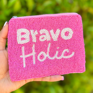 Bravoholic Purse Pouch, Beaded Purse, bravo gifts, Pouches, Real Housewives Gift, beaded pouch zipper, Girls trip gifts, beaded coin purse, gifs for her, birthday gifts, bravo fan gifts, cute pouches, batch gifts, boho pouch, bravo fan accessories, best friend gifts, Bravo holic pouch, girlfriend gift, miscellaneous gifts, best friend birthday gift, gift card bag, Bachelorette gifts, Bachelorette party favors, Bravo bachelorette, best selling items, zipper wallet pouch 