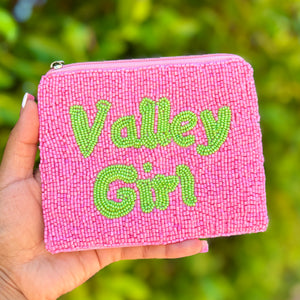 Valley Girl Beaded Pouch Purse