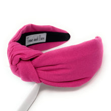 Load image into Gallery viewer, Spring Summer Headband, Summer Knotted Headband, pink Knot Headband, barbie pink Hair Accessories, hot pink knot Headband, Best Seller, headbands for women, best selling items, fuchsia knotted headband, hairbands for women, Spring Summer gifts, Solid color knot Headband, Solid color hair accessories, hot pink knot headband, solid pink knotted headband, Statement headband, Fuchsia color headband, barbie pink knot headband, pink fuchsia hairband, solid color headband, pink color headband